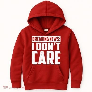 Funny Breaking News I Don't Care Kids Hoodie