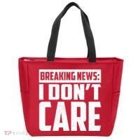 Funny Breaking News I Don't Care Tote Bag thumb 0