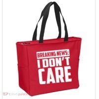 Funny Breaking News I Don't Care Tote Bag thumb 2