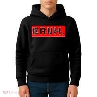 Funny Bruh Meme Kids Hoodie thumb 4