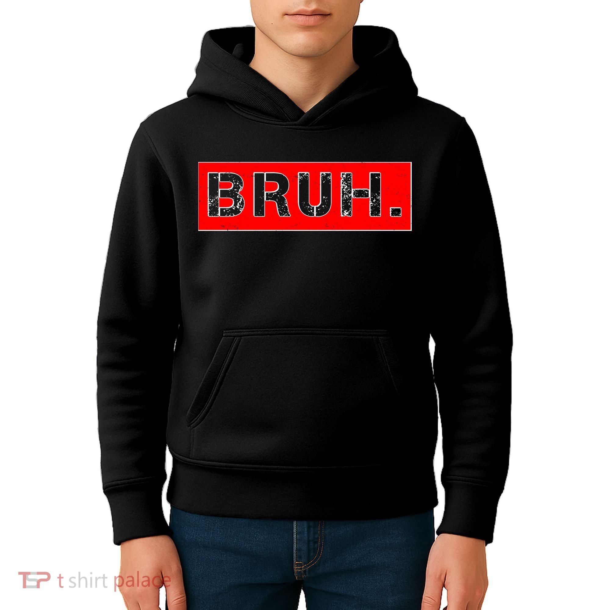 Funny Bruh Meme Kids Hoodie