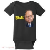 Funny Bull Schiff Meme Adam Schiff Baby Bodysuit thumb 0