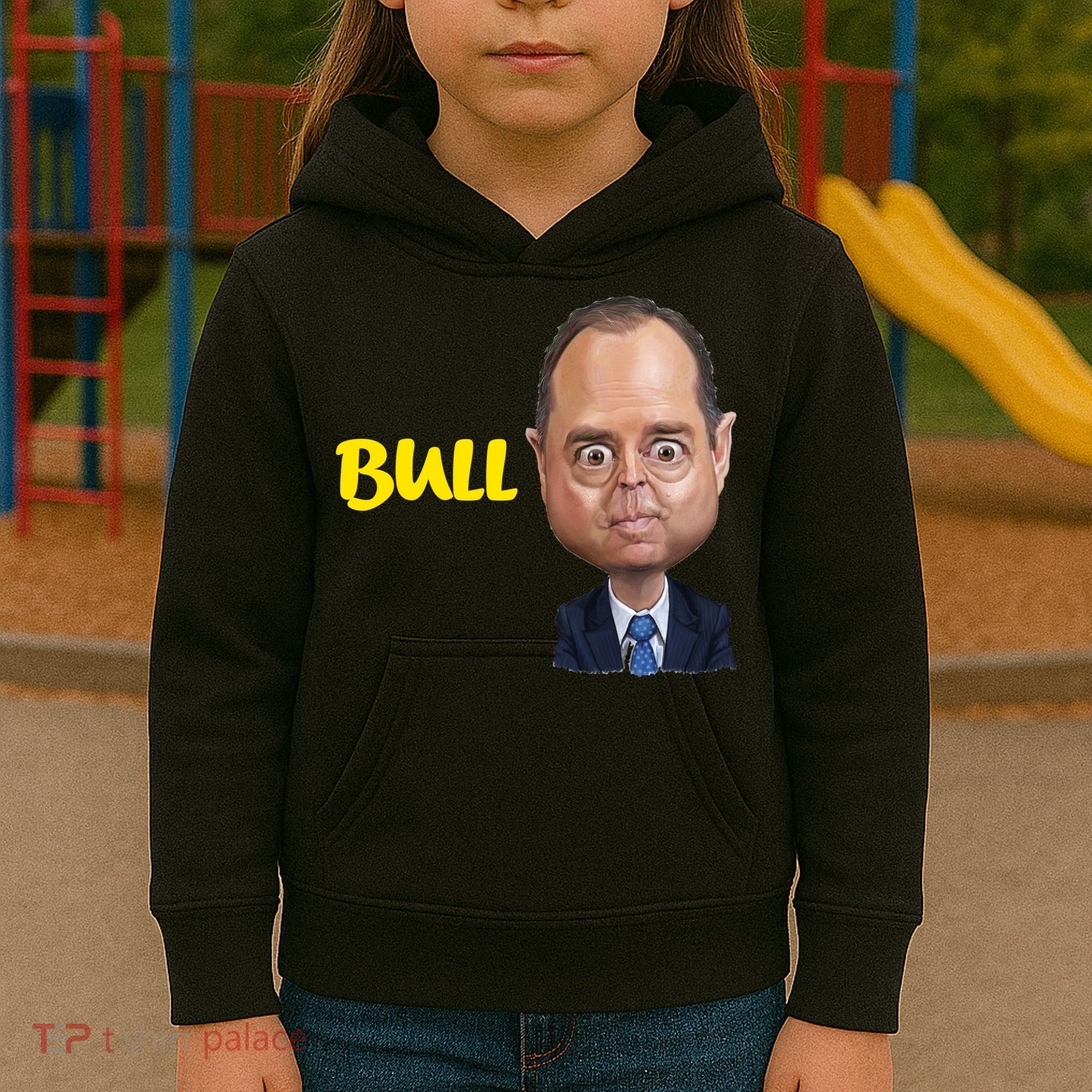 Funny Bull Schiff Meme Adam Schiff Kids Hoodie