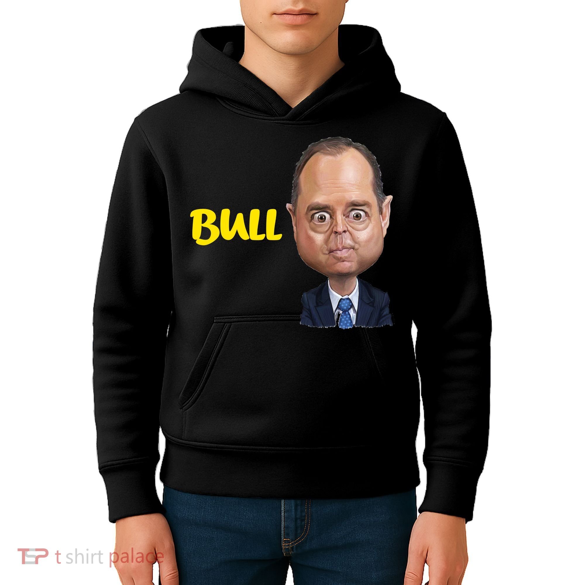 Funny Bull Schiff Meme Adam Schiff Kids Hoodie