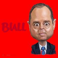 Funny Bull Schiff Meme Adam Schiff Santa Hat thumb 1