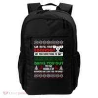 Funny Can I Refill Your Eggnog? Ugly Christmas Sweater Backpack thumb 0