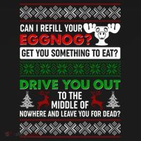 Funny Can I Refill Your Eggnog? Ugly Christmas Sweater Bucket Hat thumb 4