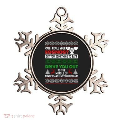 Funny Can I Refill Your Eggnog? Ugly Christmas Sweater Ornament