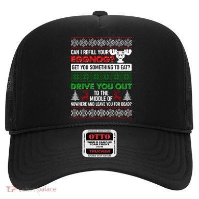 Funny Can I Refill Your Eggnog? Ugly Christmas Sweater Hat