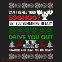 Funny Can I Refill Your Eggnog? Ugly Christmas Sweater Hat thumb 2