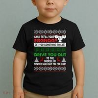 Funny Can I Refill Your Eggnog? Ugly Christmas Sweater Toddler T-Shirt thumb 2