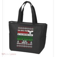 Funny Can I Refill Your Eggnog? Ugly Christmas Sweater Tote Bag thumb 3