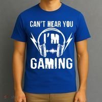 Funny Can't Hear You I'm Gaming T-Shirt thumb 3