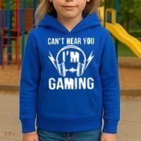 Funny Can't Hear You I'm Gaming Kids Hoodie thumb 3
