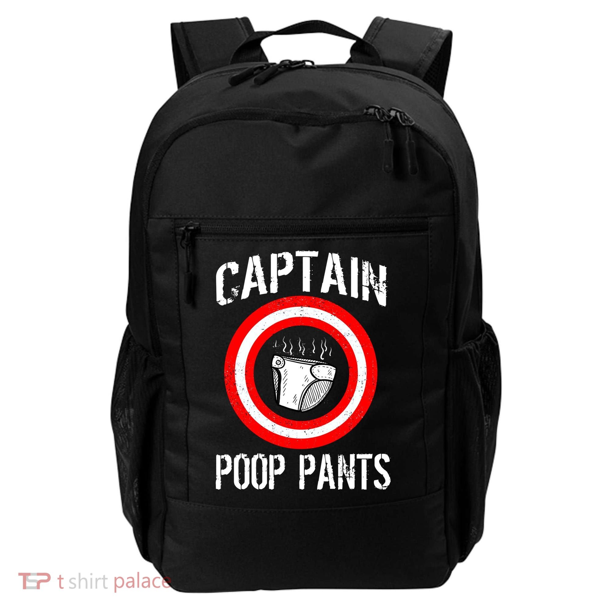 Funny Captain Poop Pants Backpack