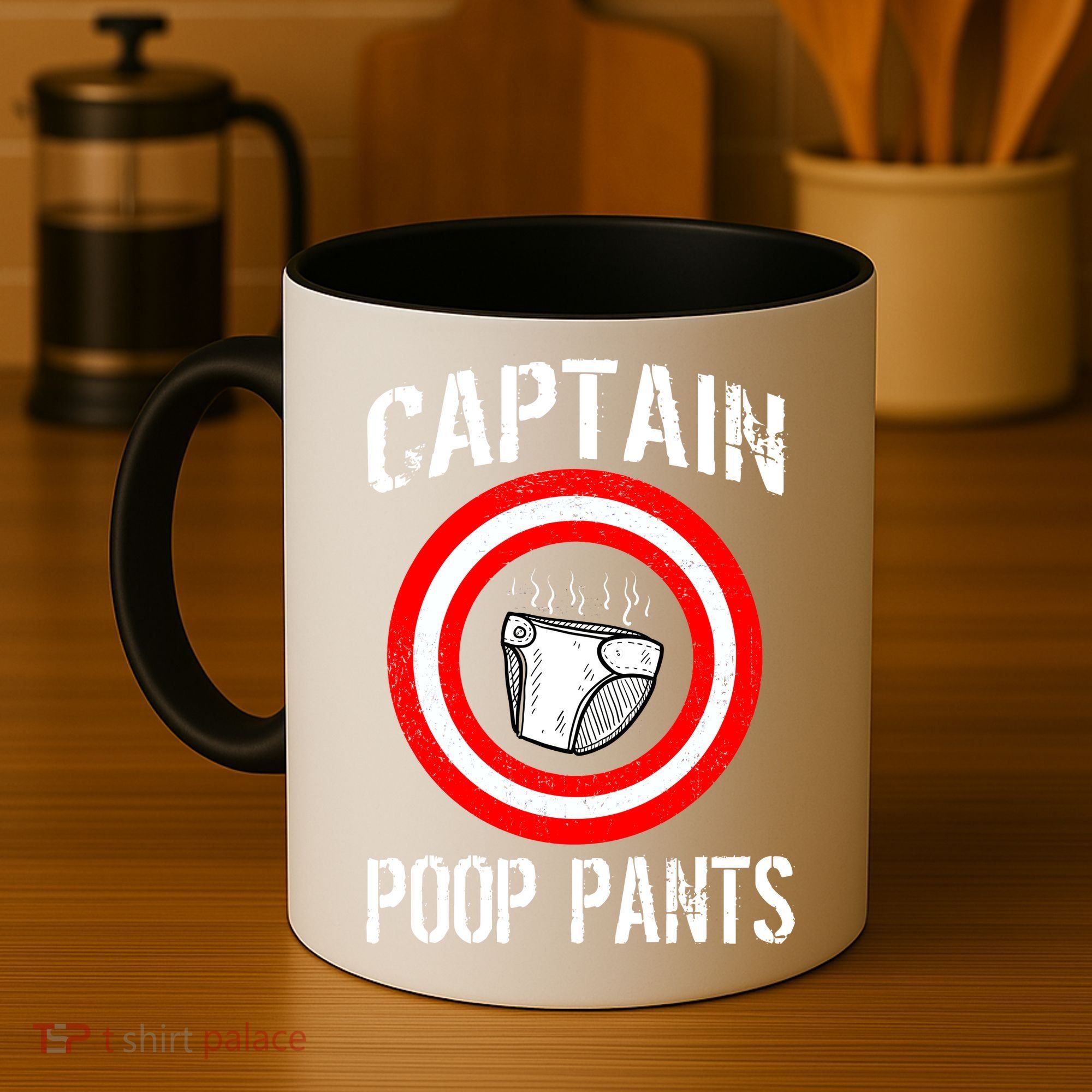 Funny Captain Poop Pants Coffee Mug