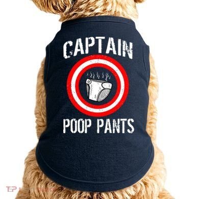 Funny Captain Poop Pants Doggie Tank