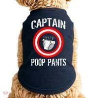 Funny Captain Poop Pants Doggie Tank thumb 0