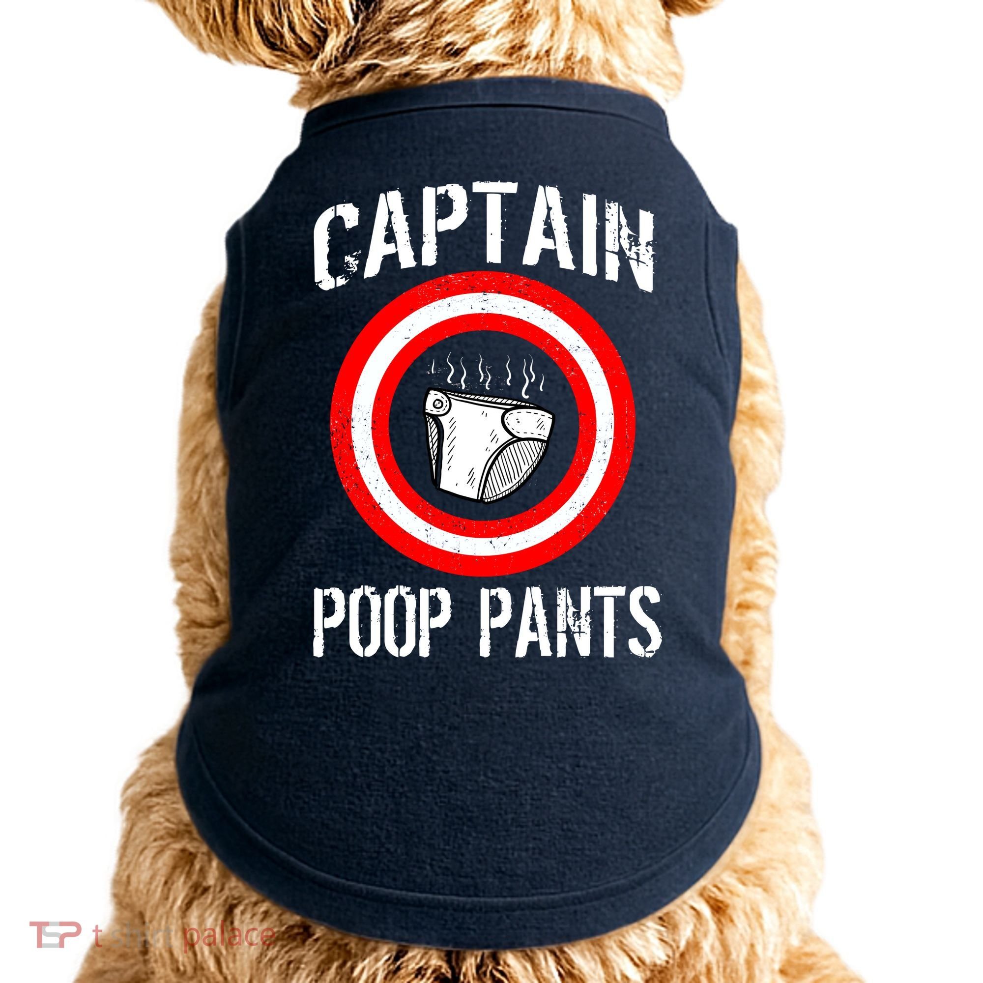 Funny Captain Poop Pants Doggie Tank