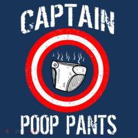 Funny Captain Poop Pants USA-Made Doggie Bandana thumb 2