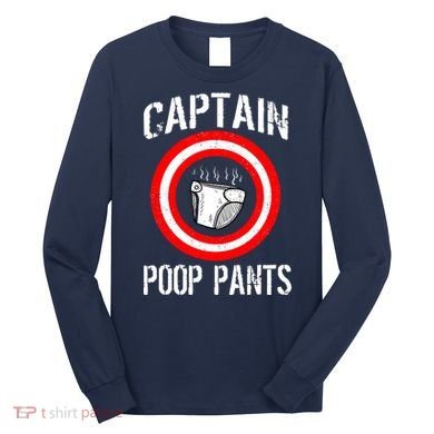 Funny Captain Poop Pants Long Sleeve Shirt