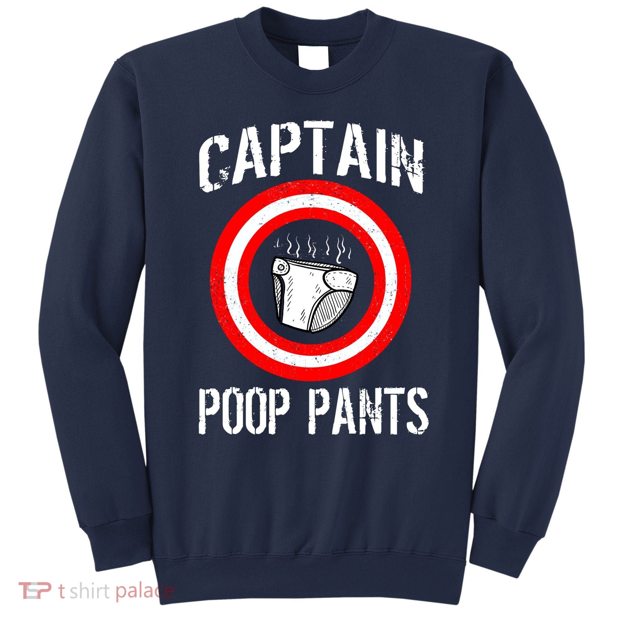 Funny Captain Poop Pants Sweatshirt