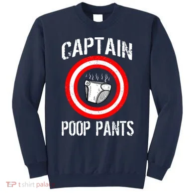Funny Captain Poop Pants Sweatshirt