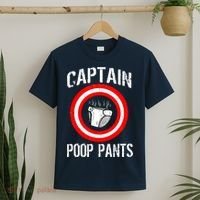 Funny Captain Poop Pants T-Shirt thumb 2