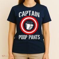 Funny Captain Poop Pants T-Shirt thumb 4