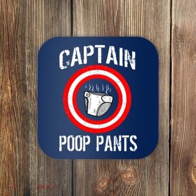 Funny Captain Poop Pants Coaster