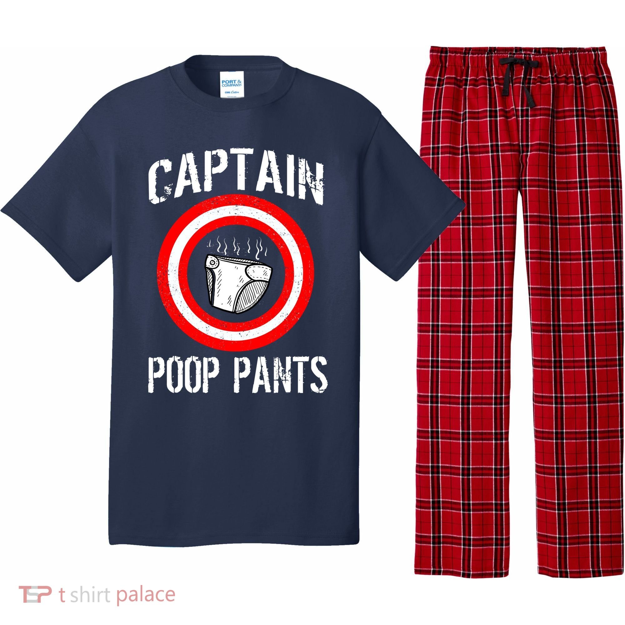 Funny Captain Poop Pants Pajama Set