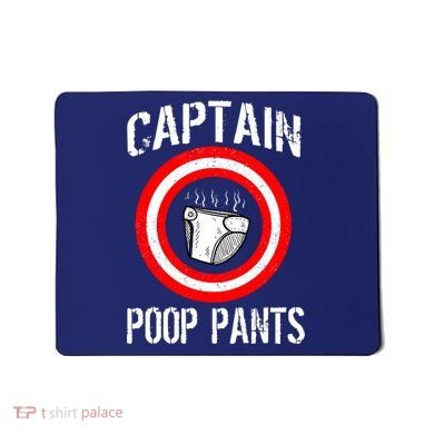 Funny Captain Poop Pants Mousepad