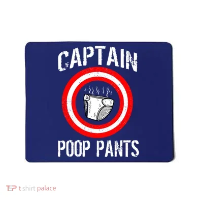 Funny Captain Poop Pants Mousepad
