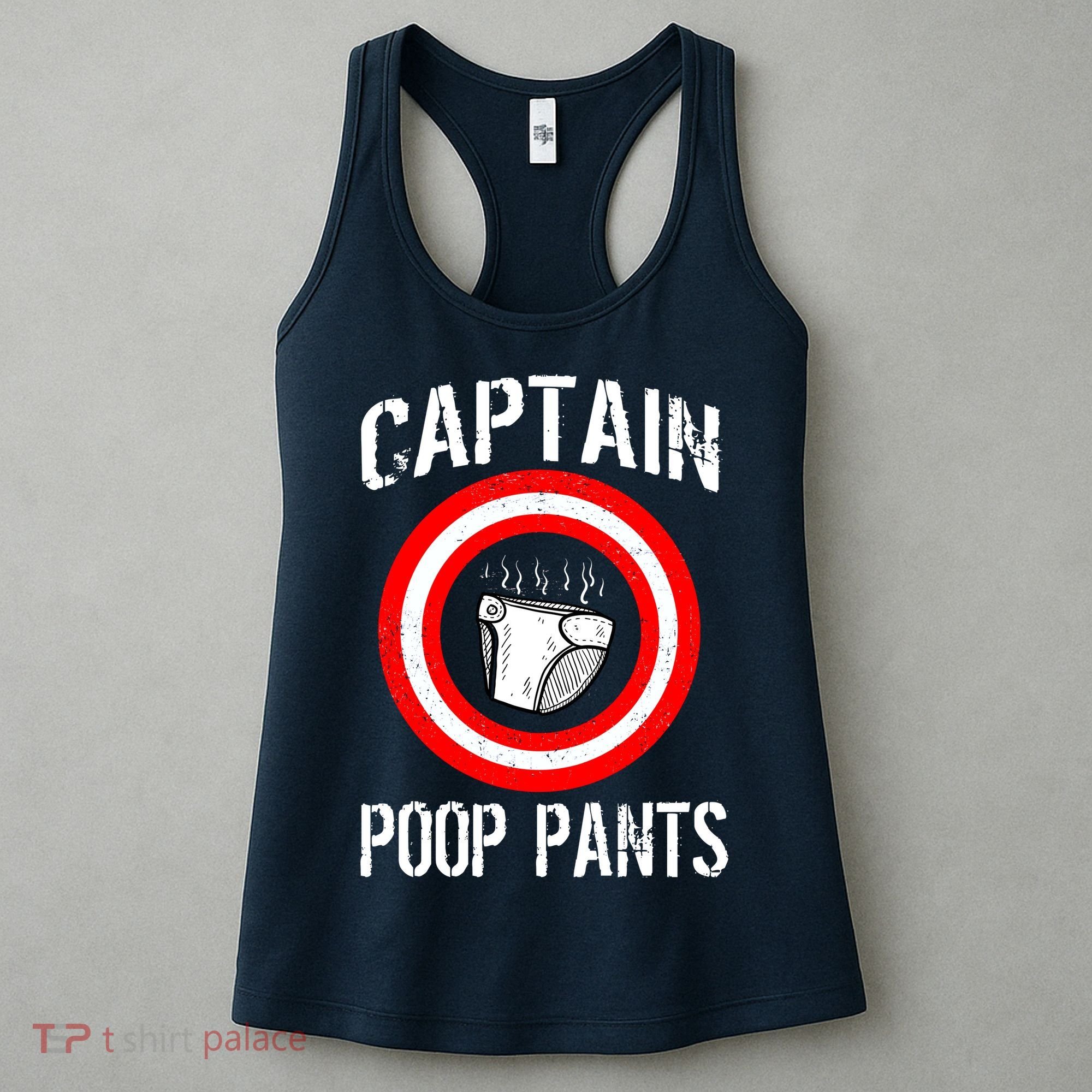 Funny Captain Poop Pants Women's Tank Top
