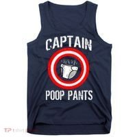 Funny Captain Poop Pants Tank Top thumb 0