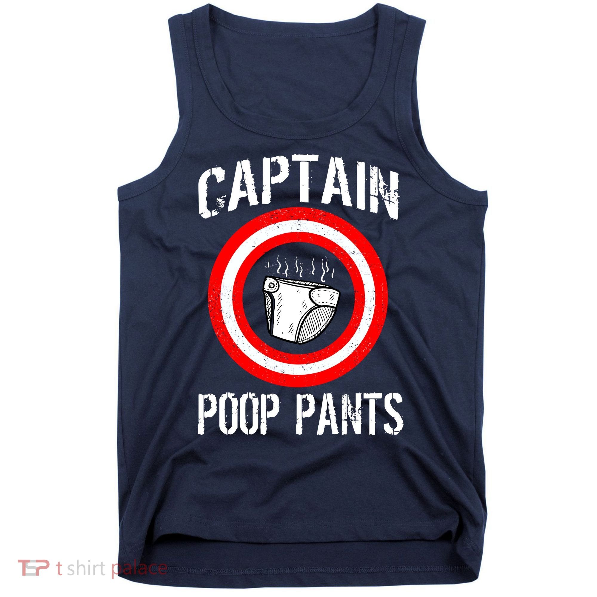 Funny Captain Poop Pants Tank Top