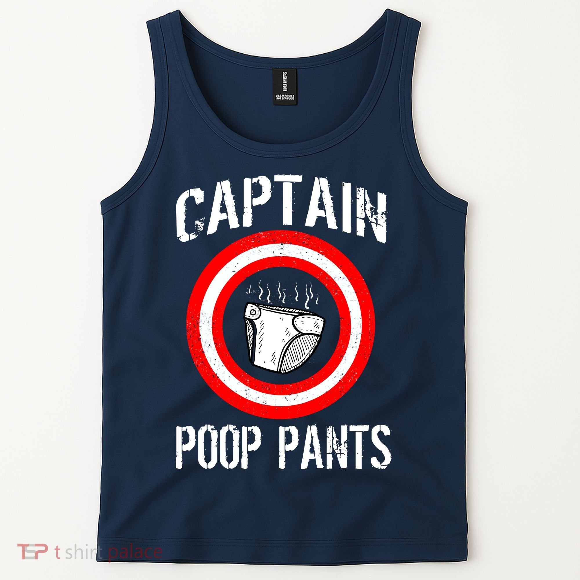 Funny Captain Poop Pants Tank Top