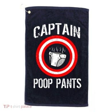 Funny Captain Poop Pants Golf Towel