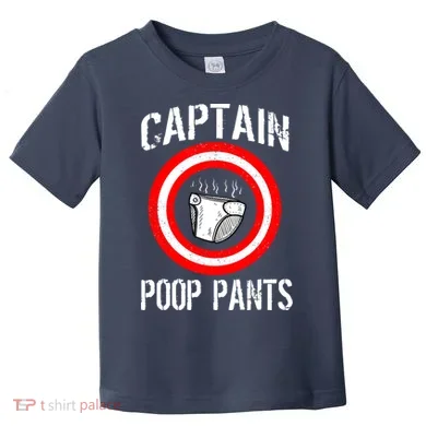Funny Captain Poop Pants Toddler T-Shirt