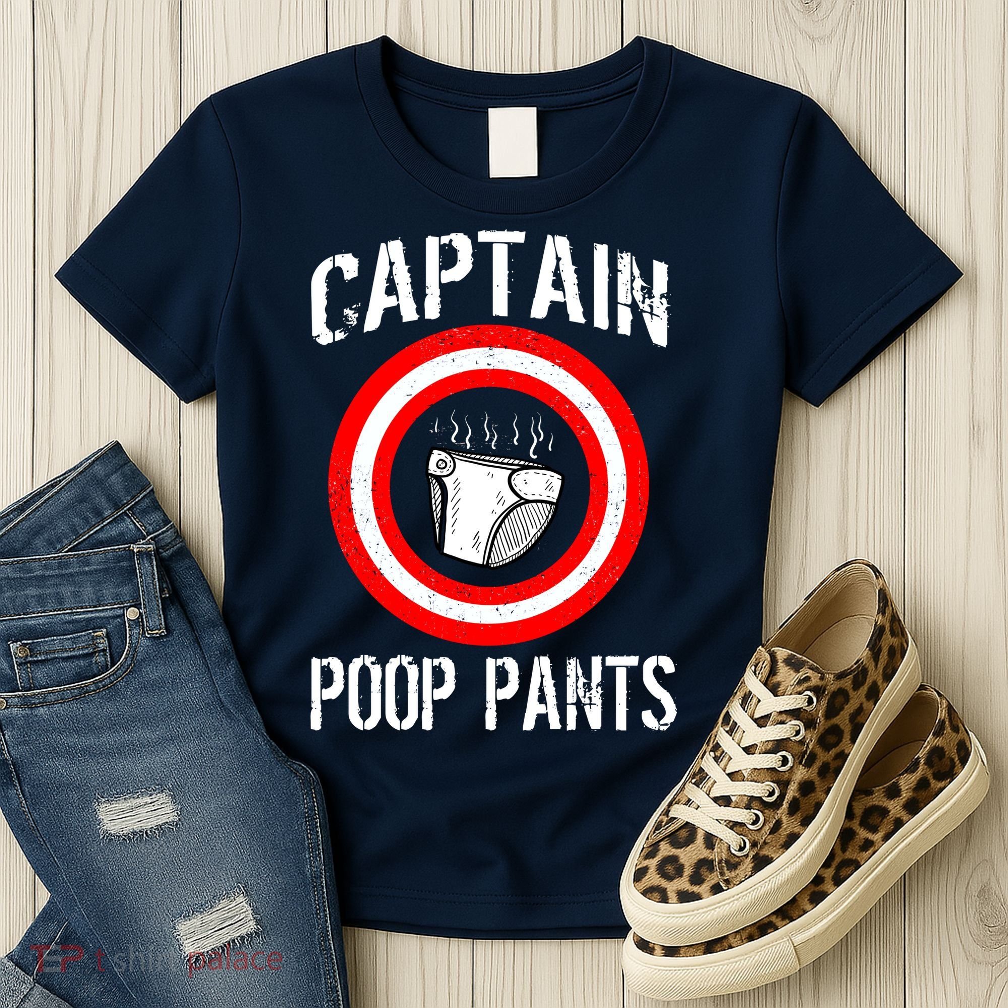 Funny Captain Poop Pants Women's T-Shirt