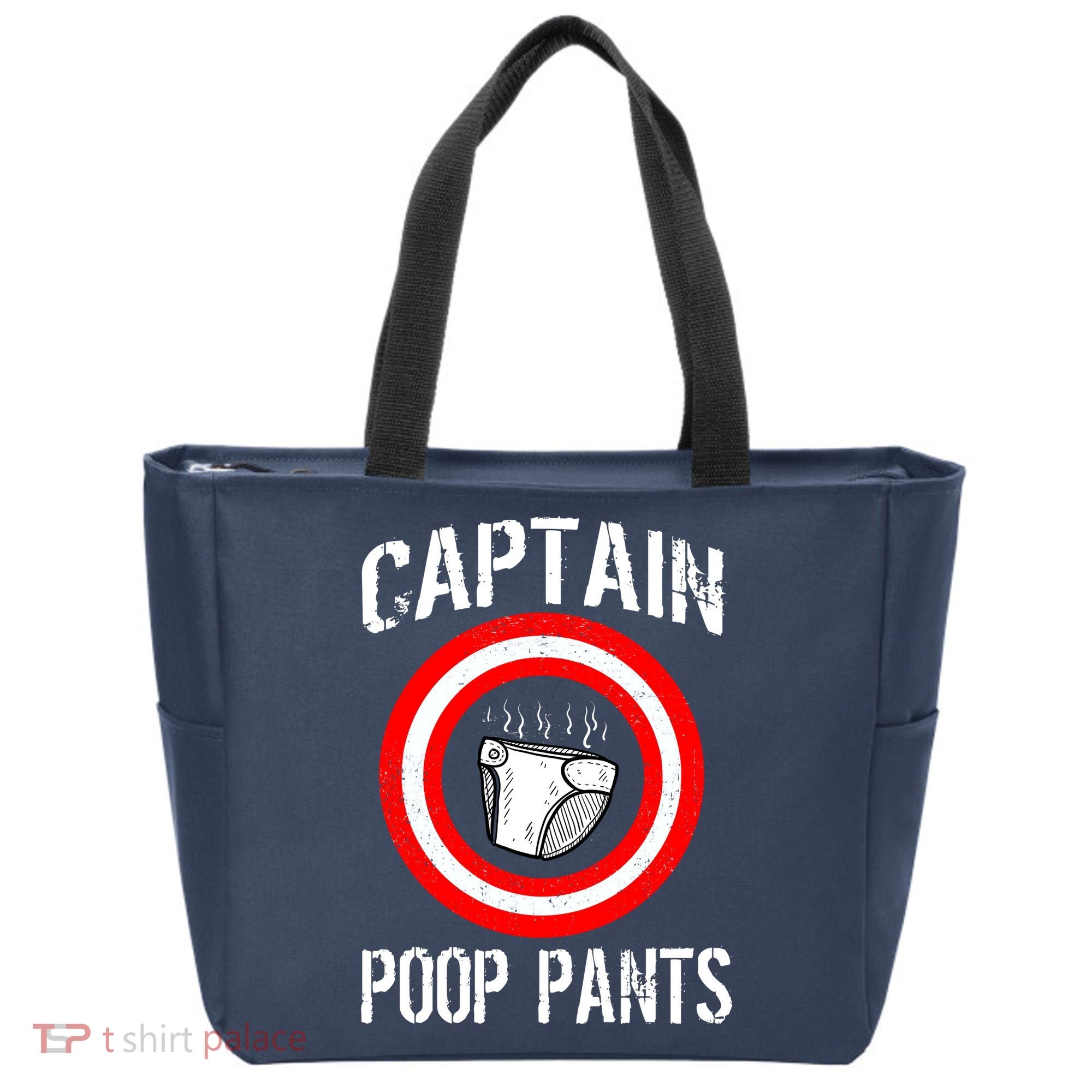 Funny Captain Poop Pants Tote Bag