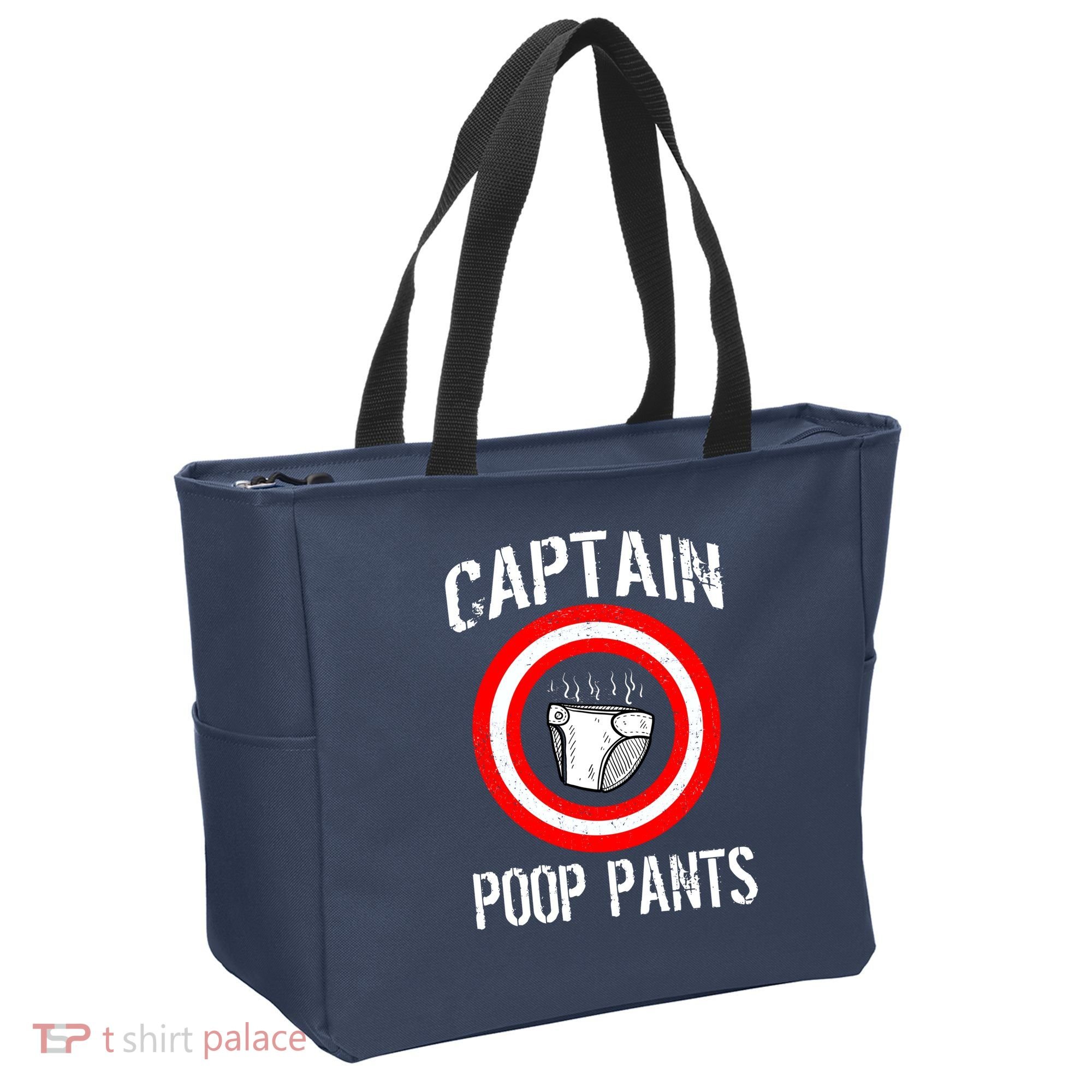 Funny Captain Poop Pants Tote Bag