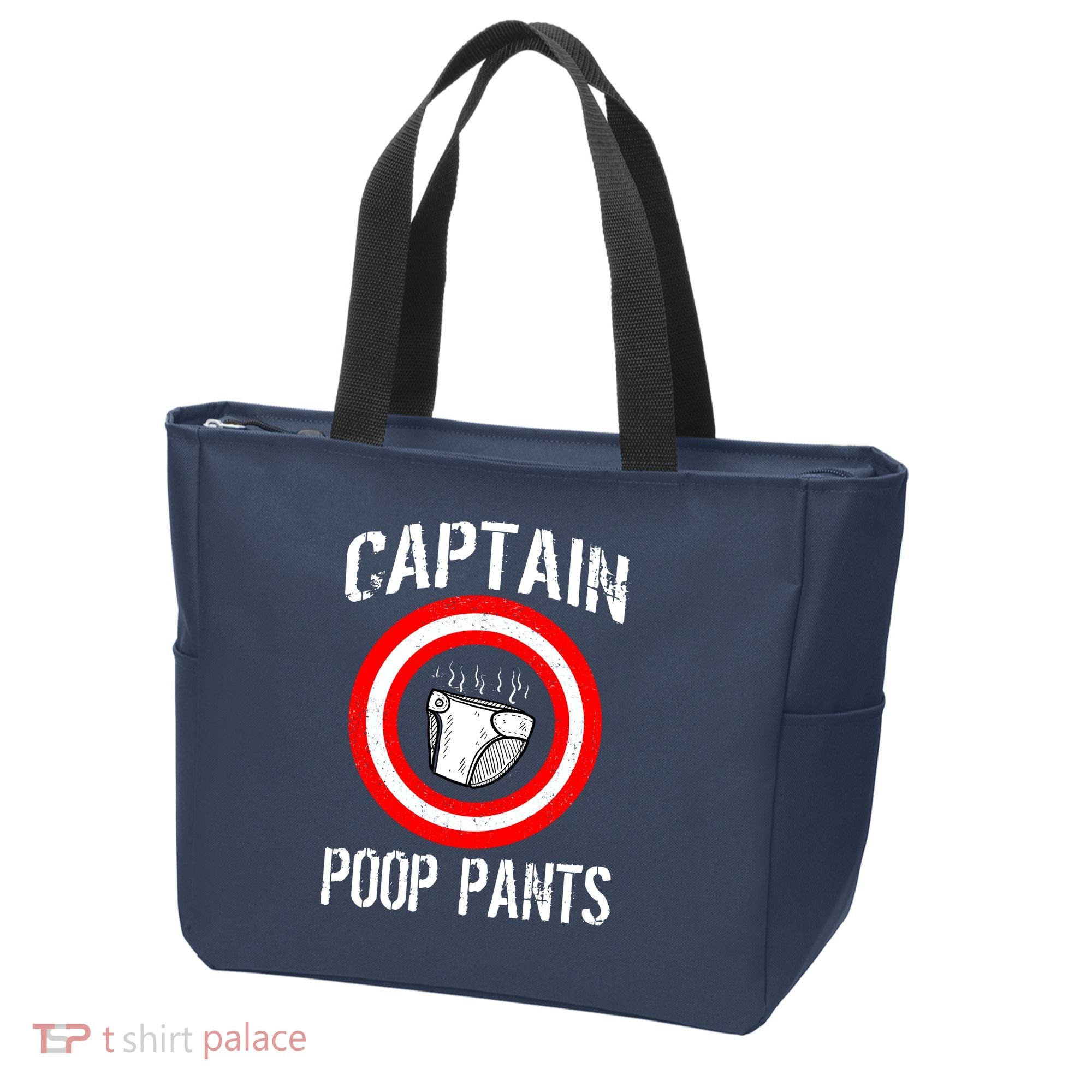 Funny Captain Poop Pants Tote Bag