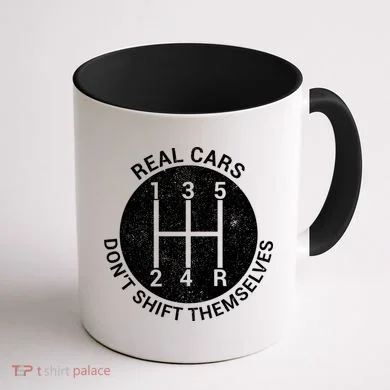 Funny Car Stick Shift Coffee Mug back