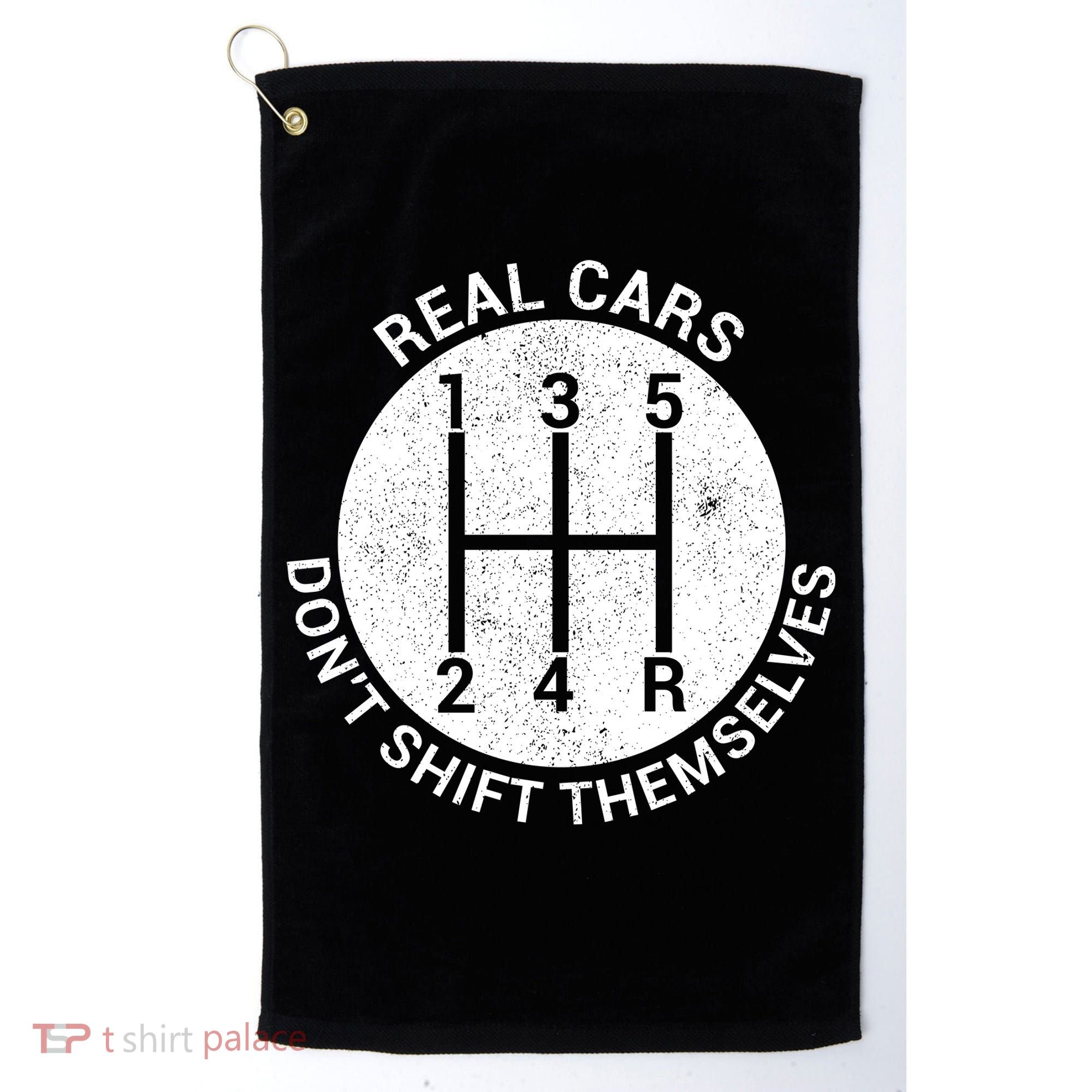 Funny Car Stick Shift Golf Towel