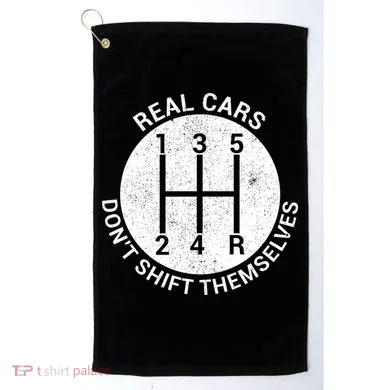 Funny Car Stick Shift Golf Towel