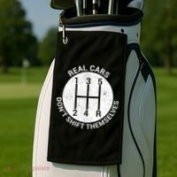 Funny Car Stick Shift Golf Towel thumb 2