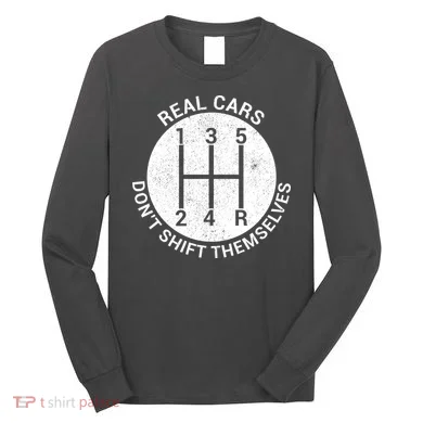 Funny Car Stick Shift Long Sleeve Shirt