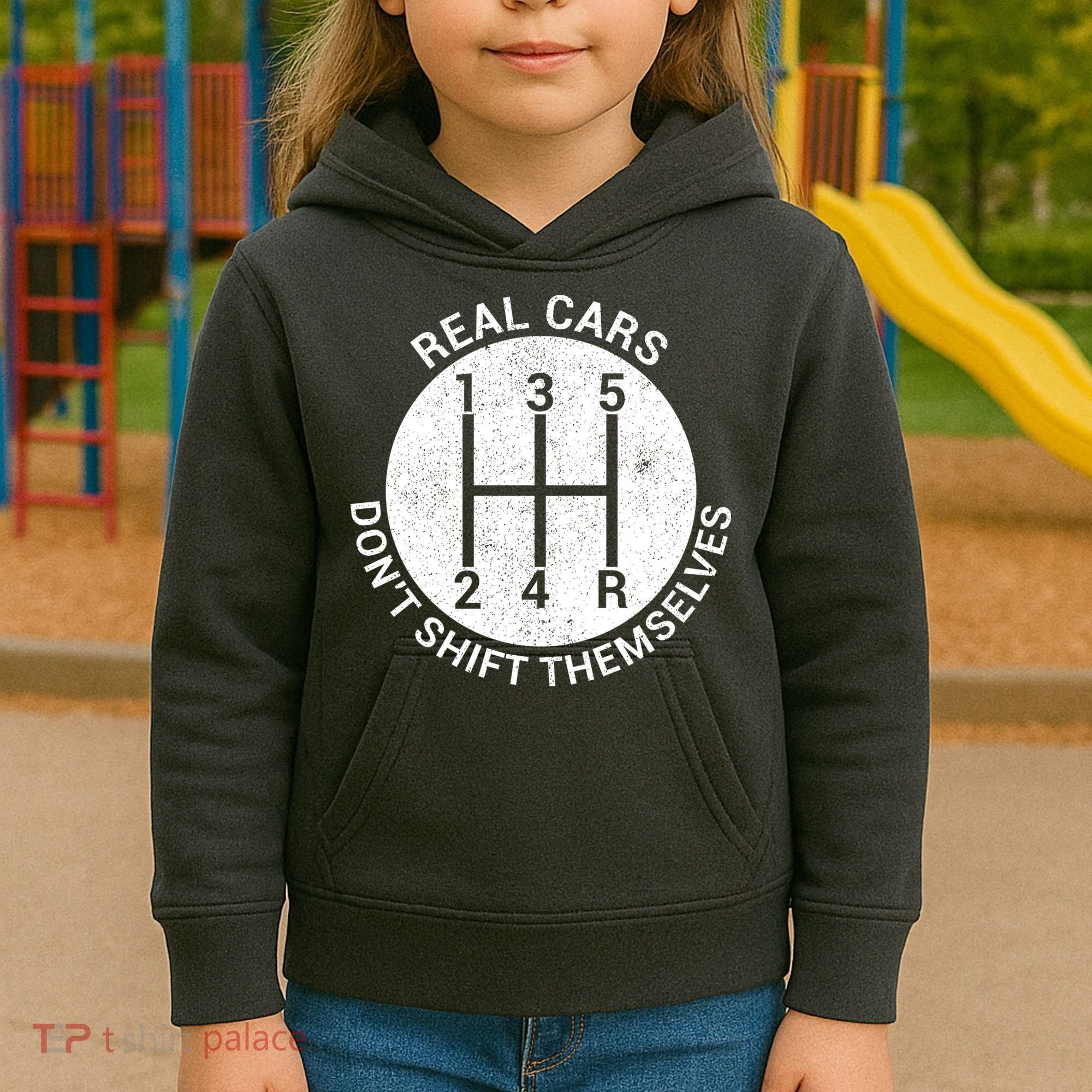 Funny Car Stick Shift Kids Hoodie