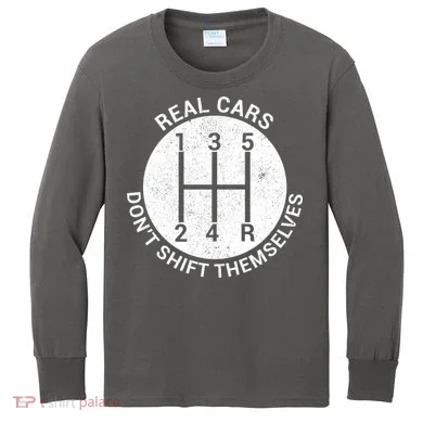Funny Car Stick Shift Kids Long Sleeve Shirt